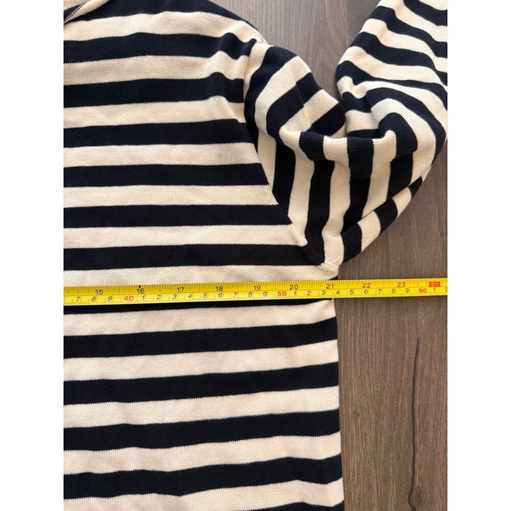 THE GREAT SAILOR SWEATER TOP BLACK CREAM STRIPE OVERSIZED SIZE 1/Small $225 - Picture 9 of 10